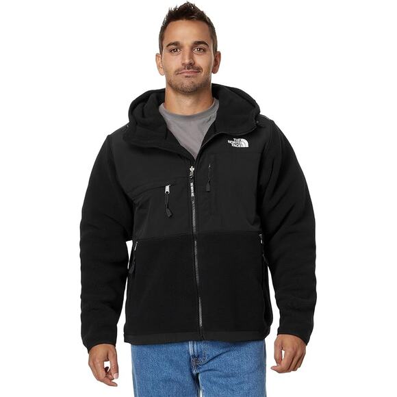The North Face Retro Denali Hoodie Zip-Up Jacket in TNF Black Men's Size M NWOT - Picture 1 of 12